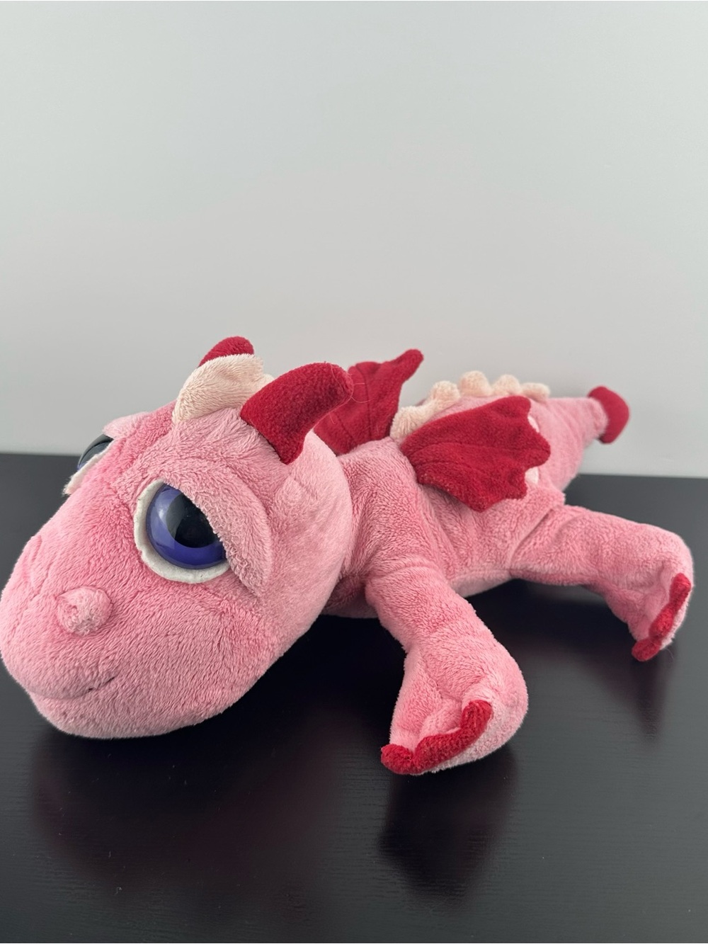 Russ Berrie Rare Lil Peepers Flame Pink & Red Dragon 12” Plush Stuffed Animal